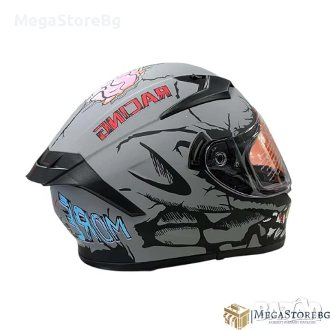 Каска за мотор 108 - размер S - Matt Grey 2, снимка 5 - Аксесоари и консумативи - 50576759