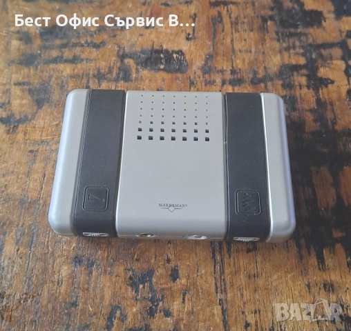 радио транзистор FM/AM Марксман Marksman сребърно с антена, снимка 2 - Радиокасетофони, транзистори - 52485336