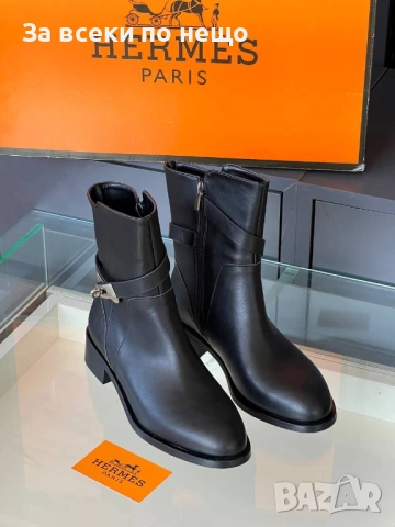 Hermes Дамски Черни Боти Хермес Код E1233, снимка 3 - Дамски боти - 53754798