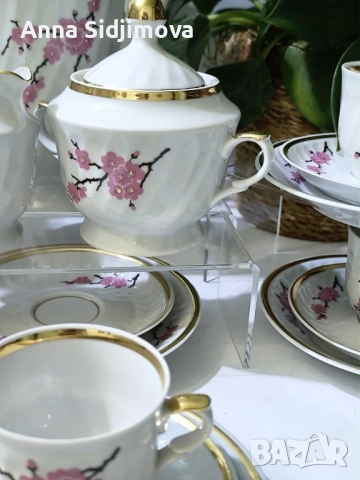 Руски порцелан сервиз за кафе , снимка 3 - Сервизи - 52408473