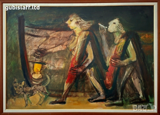 Картина "Край брега",2004 г.,худ. Божидар Калъчев(1949-2019)