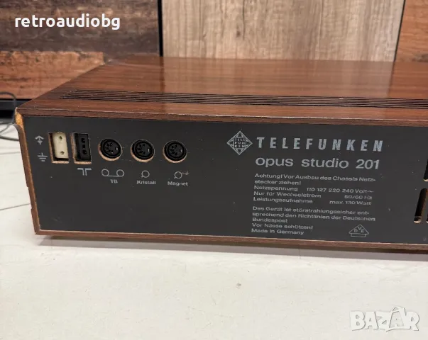 💥Винтидж аудио транзисторен ресивър TELEFUNKEN OPUS STUDIO 201 - 1970 г. 💥, снимка 9 - Ресийвъри, усилватели, смесителни пултове - 49691282