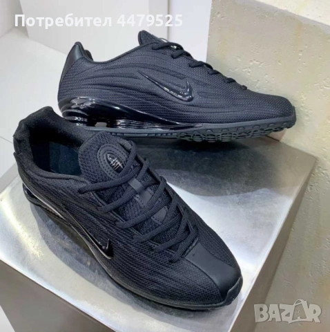 Нови мъжки маратонки Nike Air Max Shox Z black, снимка 4 - Маратонки - 53358936