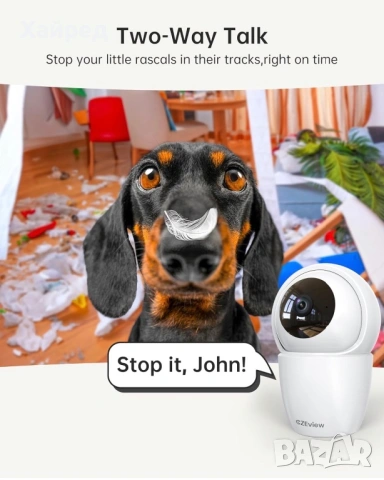 Нова CZEview 3K 5MP вътрешна камера за видеонаблюдение, снимка 4 - HD камери - 54195946