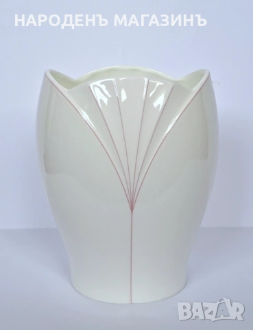 VILLEROY & BOCH - Ваза КОСТЕН ПОРЦЕЛАН цветя GERMANY, снимка 6 - Други ценни предмети - 53564267