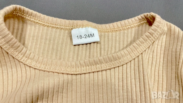 Прекрасна детска Коледна рокля с лента за глава (джинджифилови човечета) – размер 18-24 месеца, снимка 2 - Бебешки рокли - 54093641