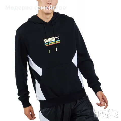 Мъжко спортно горнище PUMA Tailored For Sport Worldwide Hoodie Black, снимка 1 - Суичъри - 46873683