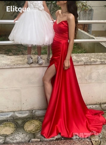 ⭐️Дълги сатенени рокли с цепка