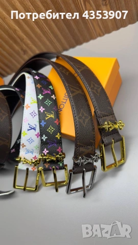 LOUIS VUITTON дамски колан  ЕСТЕСТВЕНА КОЖА, снимка 2 - Колани - 53520372