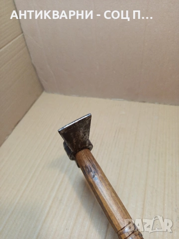 Соц Стар Каменоделски Чук 1кг С Дръжка От Дрян. НОМЕР 306., снимка 7 - Антикварни и старинни предмети - 53446333