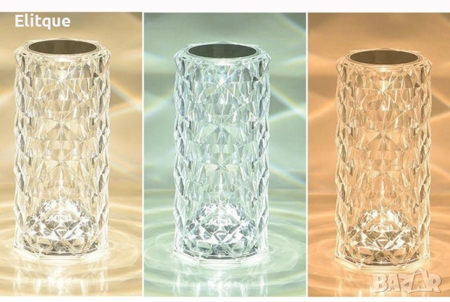 Декоративна настолна лампа - студено бяла светлина, снимка 5 - Настолни лампи - 52897744