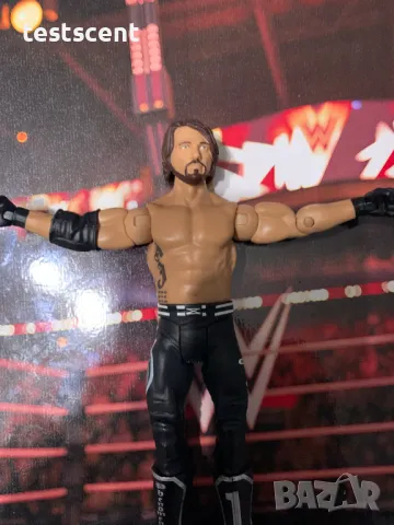 Екшън фигура WWE AJ Styles Ей Джей Стайлс Mattel Basic Figure играчка - black, снимка 6 - Фигурки - 48438541