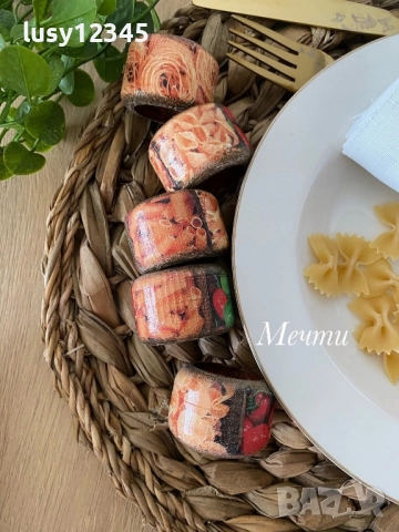 Комплект от шест броя пръстени с паста…, снимка 5 - Аксесоари за кухня - 51756760