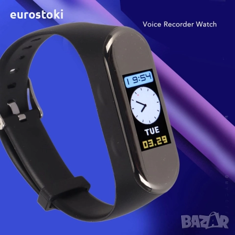 Kufoo Ръчен часовник за запис на глас, дигитален рекордер с гласово активиране за възрастни , снимка 4 - Смарт гривни - 51705550