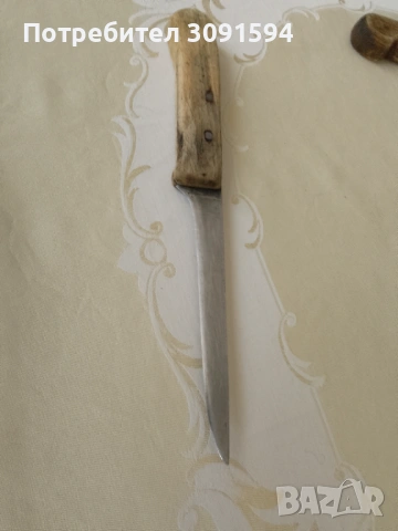 СТАР КОВАН КАСАПСКИ МЕСАРСКИ НОЖ за ОБЕЗКОСТЯВАНЕ ТРАНЖИРАНЕ , снимка 2 - Прибори за хранене, готвене и сервиране - 53605942