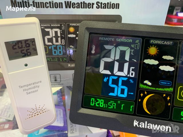 Безжична метеорологична станция Kalawen с външен сензор / Метеостанция със сензор, снимка 5 - Други стоки за дома - 45668080