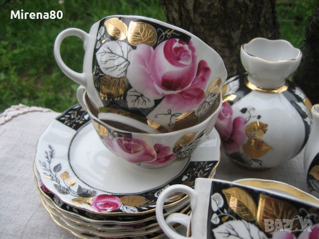 * Роза в вечернем саду - ЛФЗ * - сервиз за чай !, снимка 2 - Сервизи - 45523629