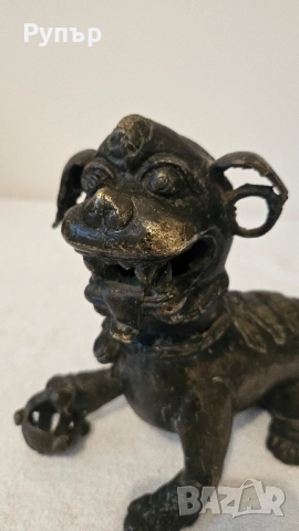 Китайско бронзово куче, снимка 2 - Антикварни и старинни предмети - 51957903