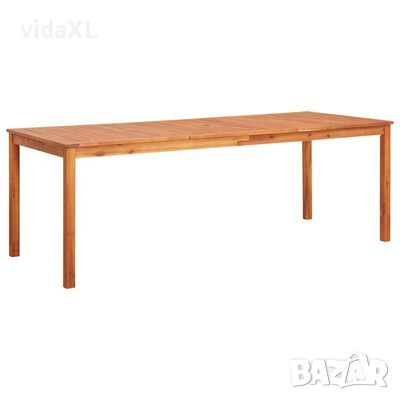 vidaXL Градинска маса, 215x90x74 см, акация масив（SKU:45963, снимка 1 - Градински мебели, декорация  - 45366601