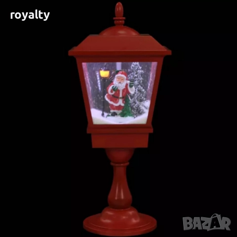 Декоративна коледна лампа с Дядо Коледа, падащ сняг и мелодии, снимка 5 - Декорация за дома - 52249426