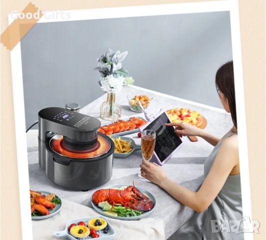 Air Fryer Уред за готвене без мазнина, 10л - Еър Фраер за Здравословно Готвене с Голям Капацитет, снимка 2 - Уреди за готвене на пара - 45353557