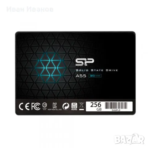 SSD SILICON POWER A55, 2.5", 256 GB, SATA3, снимка 1 - Твърди дискове - 48475361