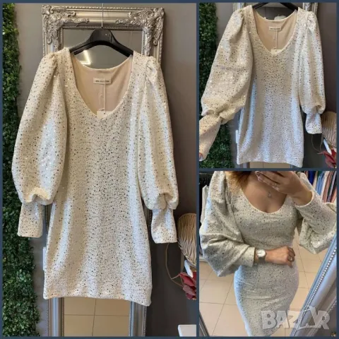 пайетена рокля , снимка 5 - Рокли - 50345473