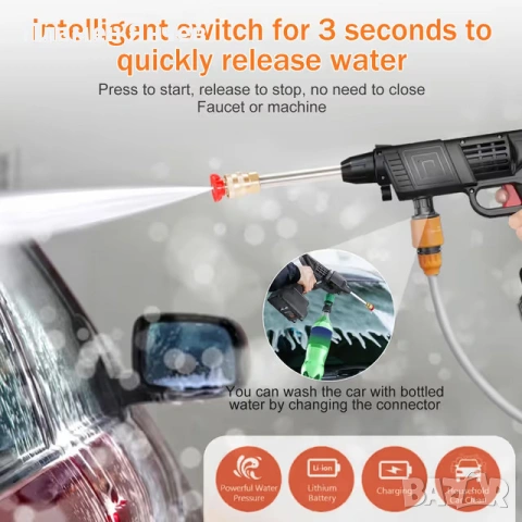 Мобилна водоструйка 60 бара  с 5м маркуч , снимка 4 - Други инструменти - 53179330