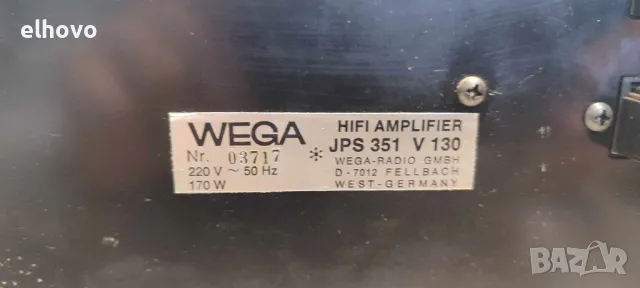 Стерео усилвател WEGA JPS 351 V-130, снимка 4 - Ресийвъри, усилватели, смесителни пултове - 48096425