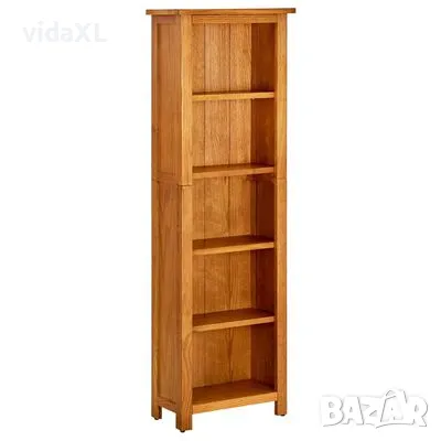 vidaXL Библиотека с 5 рафта, 45x22x140 см, дъбов масив（SKU:331741）, снимка 4 - Други - 49390998