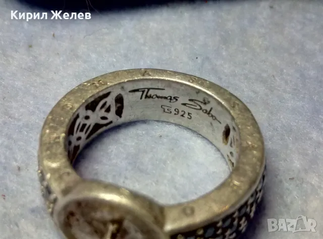THOMAS SABO БУТИКОВ СРЕБЪРЕН ПРЪСТЕН СРЕБРО 925 с КАМЪНИ ОЛИВИН / ПЕРИДОТ и ГНЕЗДО За ПЕРЛА 50197, снимка 12 - Пръстени - 49886674