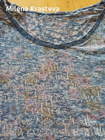 Tениска ефирна L, снимка 2 - Тениски - 53730304