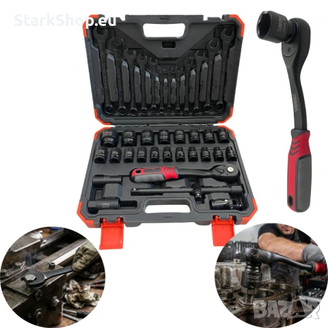 Професионално Ударно гедоре 1/2" 37 части STAHLMAYER куфар вложки