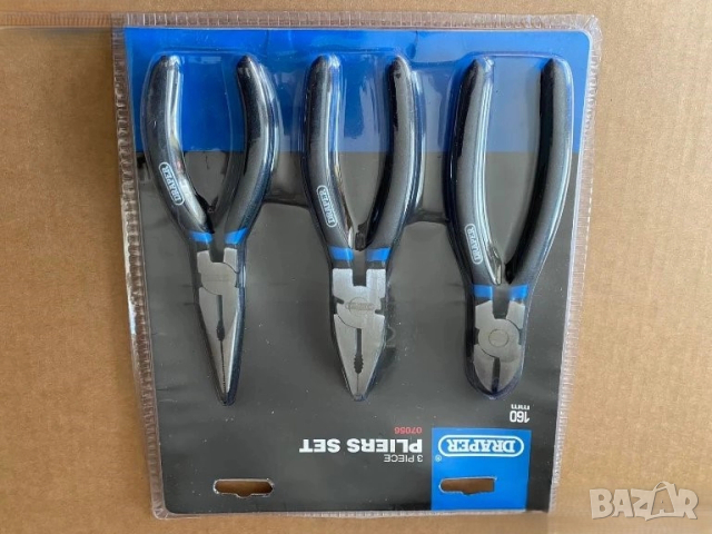 STANLEY  3 броя клещи kомплект MADE IN UK , DRAPER 3 броя Kлещи Комплект MADE IN UK, снимка 4 - Клещи - 52921393