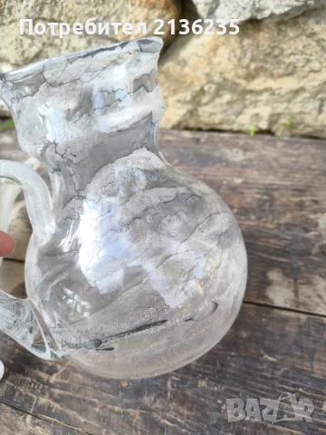 Мраморно стъкло – кана Peill Germany и ваза Herner Glas, снимка 14 - Антикварни и старинни предмети - 50186381