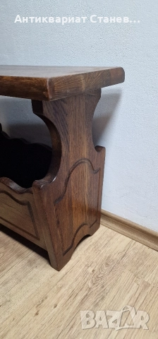 Масивна дъбова поставка за вестници, снимка 6 - Декорация за дома - 52619296