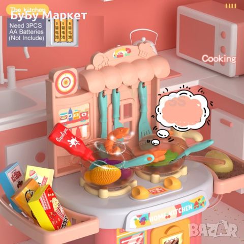 Детска кухня за игра в мини размери с всички необходими продукти, снимка 6 - Играчки за стая - 45711314