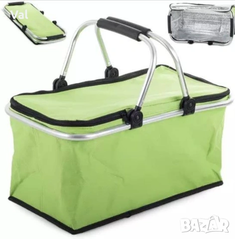 Сгъваема хладилна чанта ,кошница за плаж и къмпинг с дръжки, снимка 11 - Хладилни чанти - 53851237