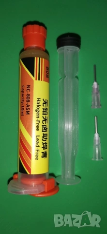 Паста флюс с висока активност 10cc XH-ZG-808 - Китай, снимка 5 - Друга електроника - 54146002