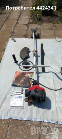 Бензинова коса с нож и корда Ikra Mogatec BF25, снимка 4 - Градинска техника - 50191003