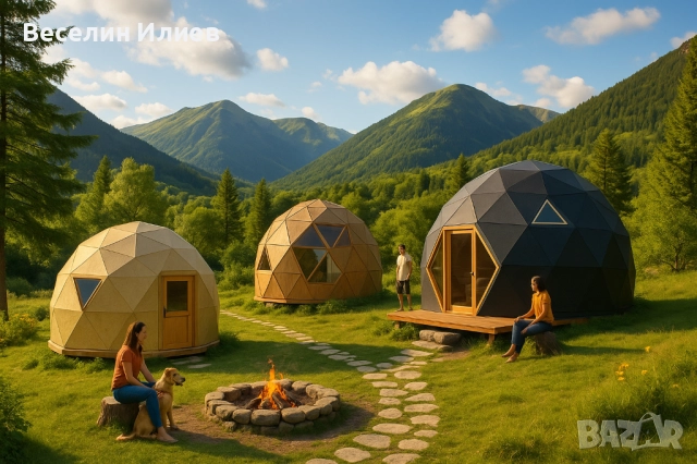 Tiny Domes: Геодезически Куполи за Глемпинг, Студио или Офис в Двора, снимка 2 - Други - 41140910