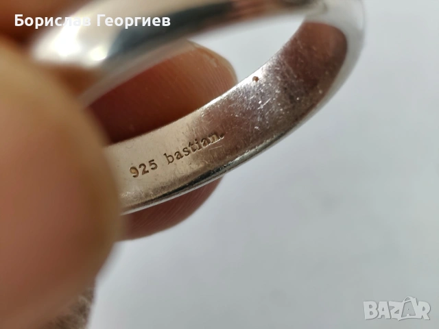 Двоен Сребърен пръстен 925 Bastian , снимка 4 - Пръстени - 53590829