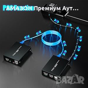 PWAY HDMI KVM Extender 1080P@60Hz>Ethernet кабел Cat5E/6/7 До 50m/Loop Out&POC функция , снимка 7 - Стойки, 3D очила, аксесоари - 46702291