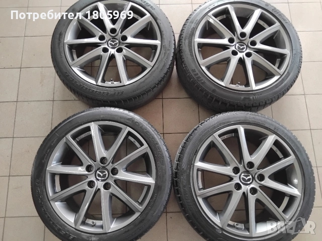 4бр. ал. джанти Mazda 6 (оригинални) 5x114,3 , 7.5 x 17 , ET50 , централен отвор 67.1мм, снимка 5 - Гуми и джанти - 53807206