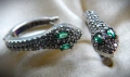 Сребърни обици с цаворити, снимка 1