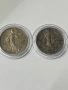 Два броя сребърни монети по 1 franc 1917/1918, снимка 2