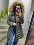 Дълго зимно яке с естествен косъм, снимка 3
