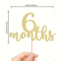 6 months месеца златист топер за забучване торта парти половин година , снимка 3