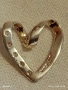 Сребърно колие във формата на сърце с кристали ювелирна изработка 37659, снимка 8