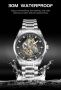 LIGE Skeleton Reloj Hombrе моден кварцов часовниk скелет,неръжд. стомана модел 2024,уникален дизайн, снимка 5